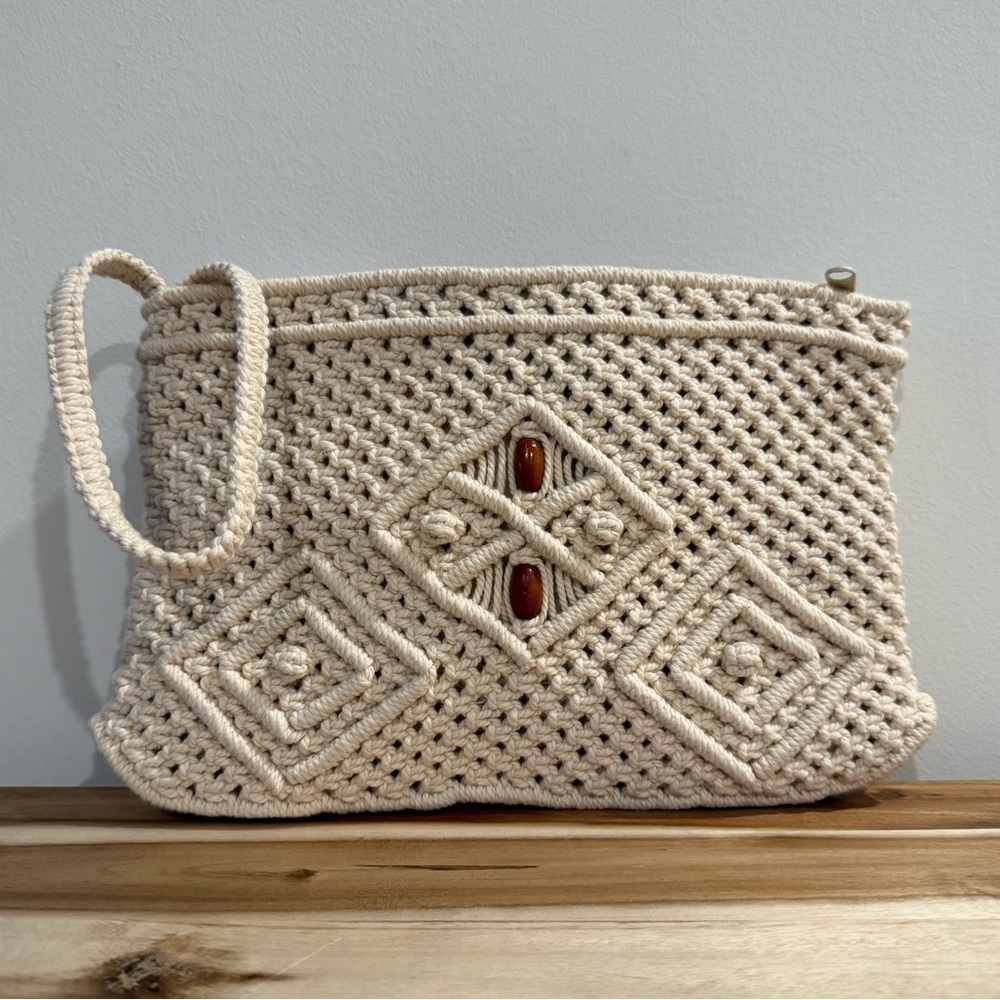 Crochet Women's Bag Cream (2 count) Vintage-THE PEOPLES REPUBLIC OF CHINA ✅SALE✅